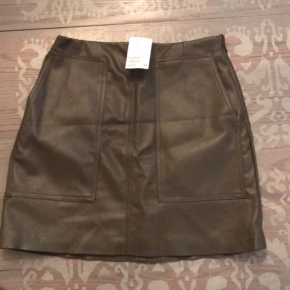Faux leather skirt